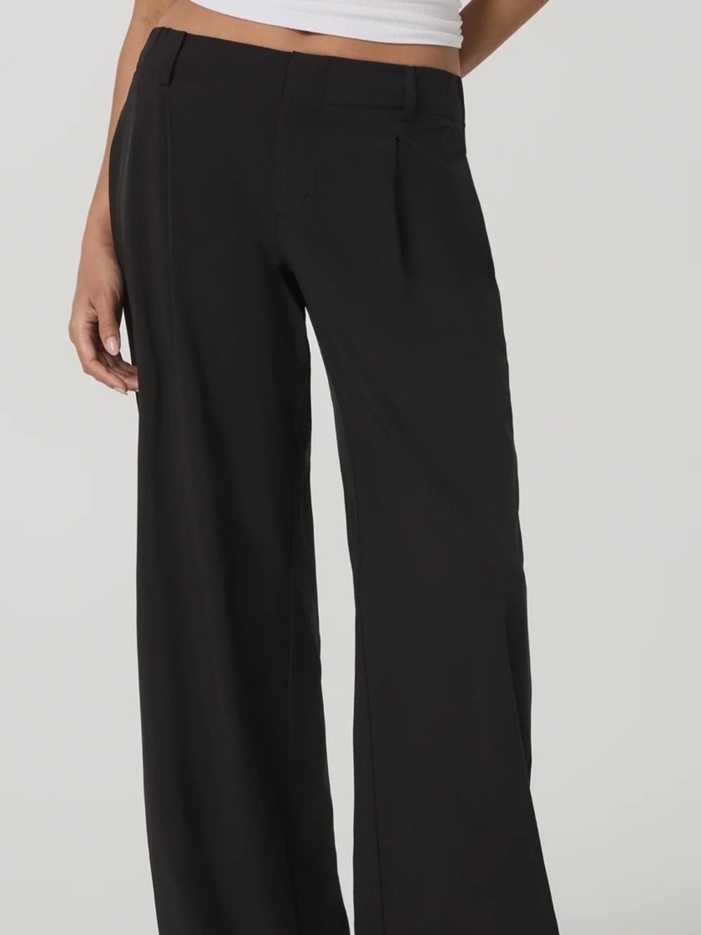 Vuori Wide-Leg Black Trousers